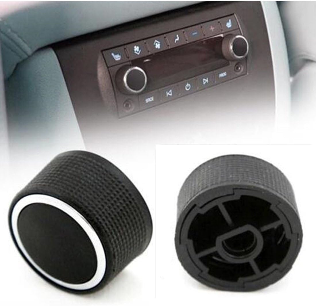 2 Rear Control Knobs Audio Radio for 07-13 Buick Escalade Enclave Tahoe Chevrolet GMC Pair Set 22912547 (Black): Automotive