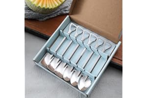 6pcs Dessert and Coffee Spoon Shovel, Stainless Steel Kitchen Utensil Set, Suitable for Home, Kitchen, And Restaurant Use