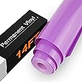 HTVRONT Purple Vinyl - 12" x 14 FT Glossy Purple Adhesive Vinyl Roll for Cricut, Silhouette, Cameo Cutters, Signs, Scrapbooking, Craft, Die Cutters