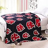 Fatacy Anime NARUTO Red Clouds CORAL FLEECE Throw Blanket 50