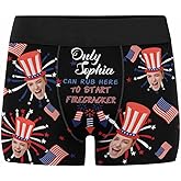 M YESCUSTOM Boyfriend Gifts Custom Faces Funny Short Briefs Valentine's Day Gift for Him Husband Gift