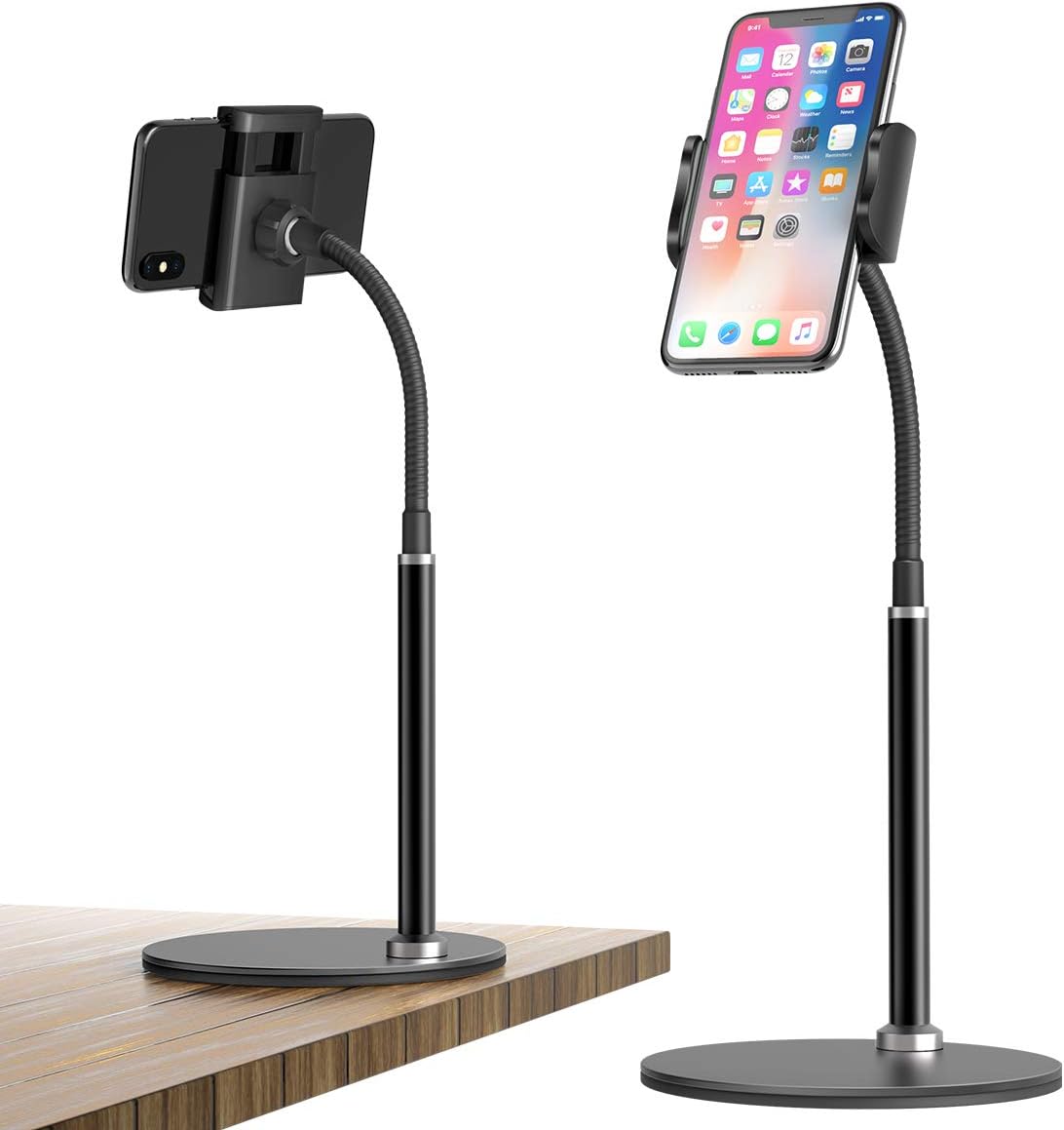 Gooseneck Cell Phone Stand Holder, 360°Flexible Adjustable Desktop