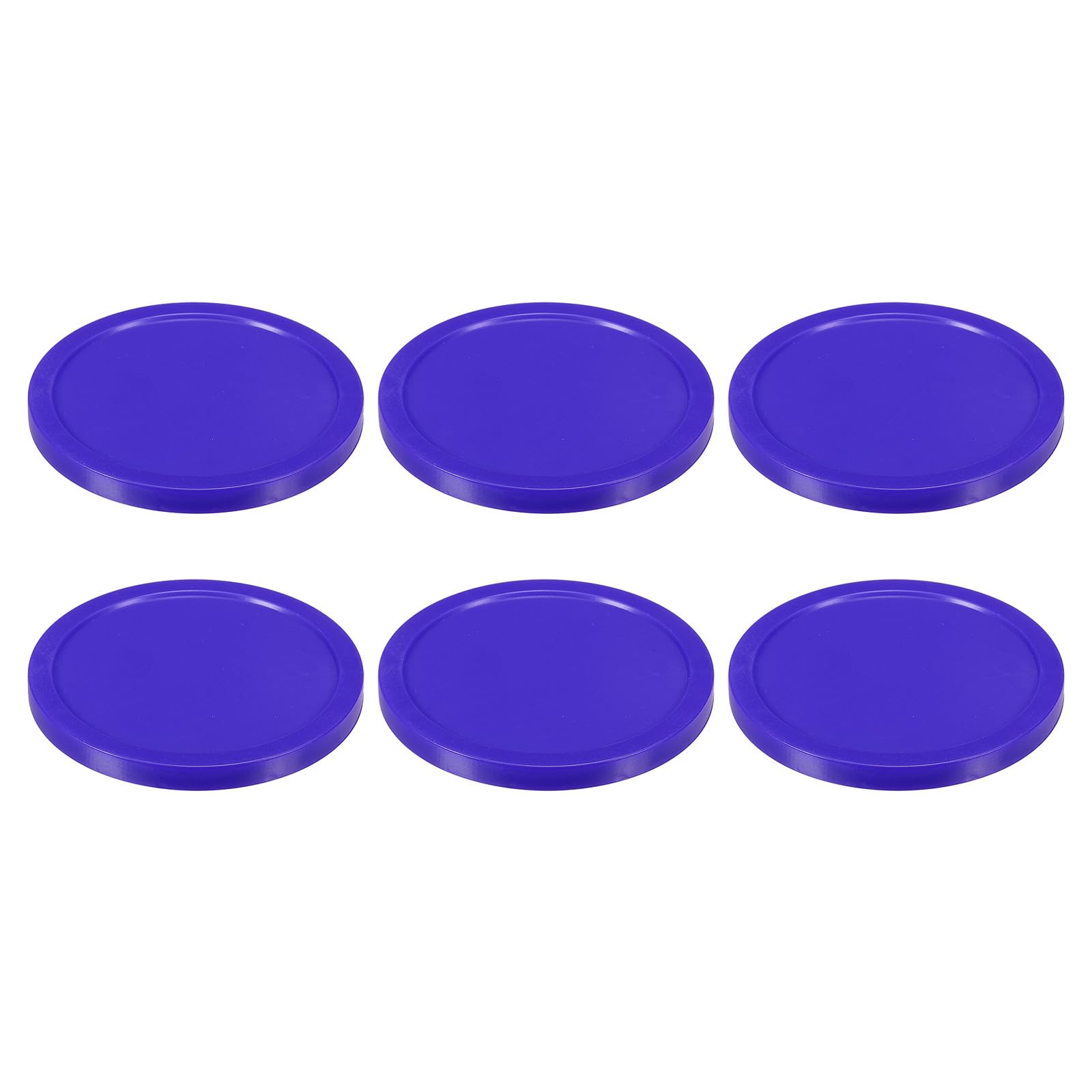 PATIKIL Air Hockey Pucks 3.2 Inch, 6Pcs Air Hockey Heavy Replacement Pucks for Game Tables Equipment Accessories, Dark Blue