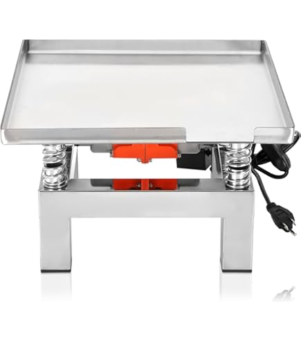 Amazon.com: ddingsmafosee Stainless Steel Vibrating Table,Mini Vibration  Table,with 5 Pairs of Frosted Gloves,Rubber Pads On The Soles,for Concrete  Compaction/Mold Powder Filling/Reliability Experiments,TypeB : Tools & Home  Improvement