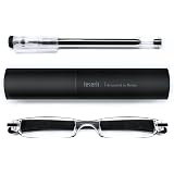 Mini Brille Occhiali da Lettura Pieghevoli con Aste Telescopiche, Tascabili (Grafite), IN