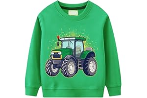 Little Hand Toddler Boys Sweatshirts Long Sleeve Tractor Shirt Dinosaur Pullover Digger Monster Truck Top Tee Kids 2-7 Years