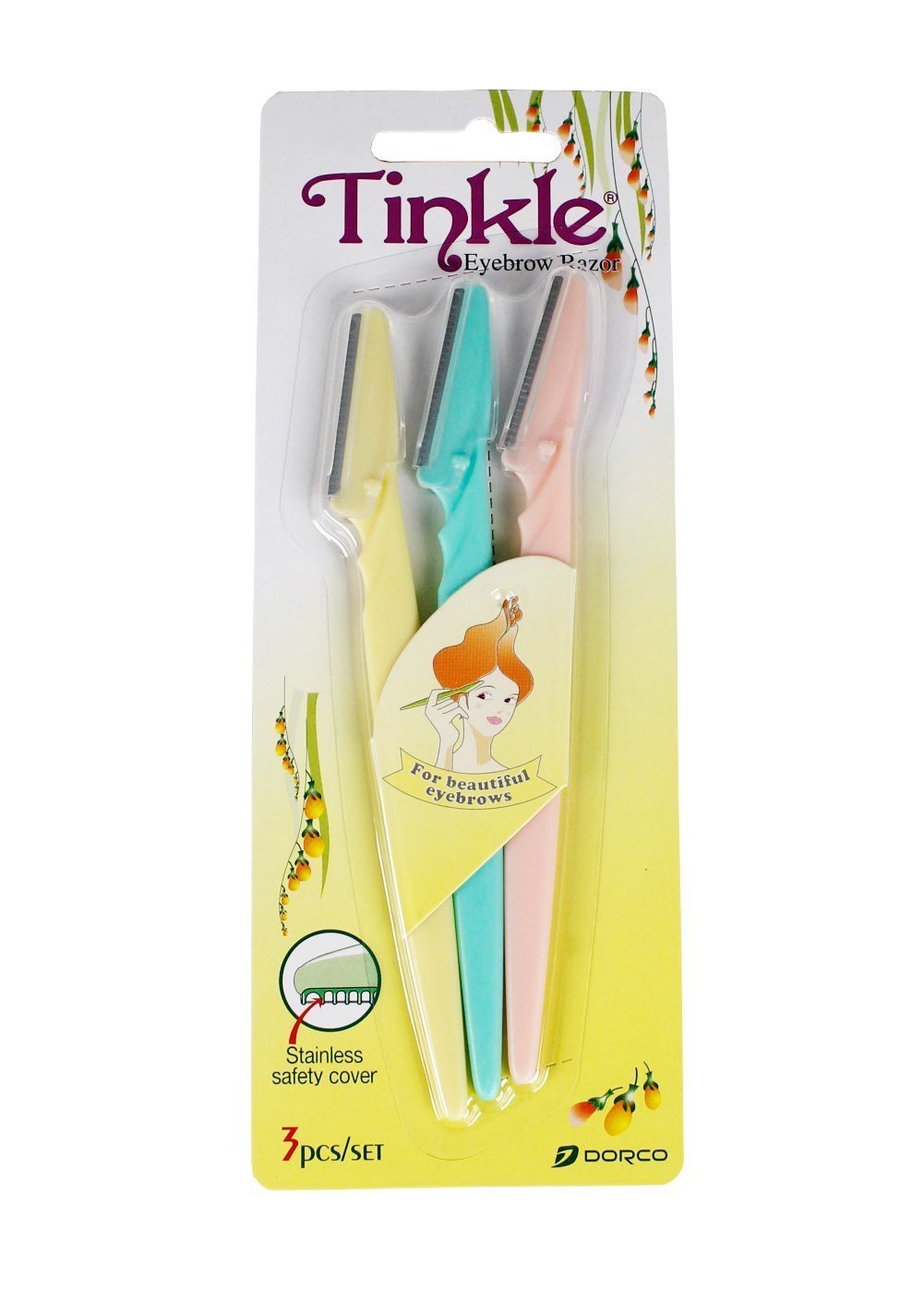 Dorco Tinkle Eyebrow Shaper, 3-Pack