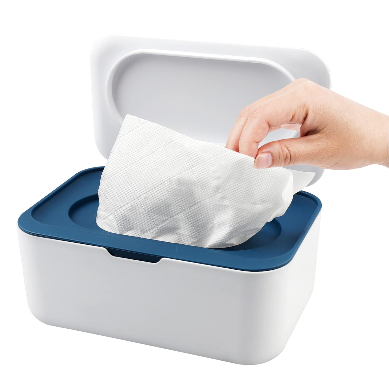 Yoosso Wipes Dispenser Case,Baby Wet Wipes Box Tissue Storage Box Case Lid Seal Dry Wet Toilet Paper Case Holder Plastic Napkin Box Organiser Storage Keep Wipes Fresh Car Office Home Accessories
