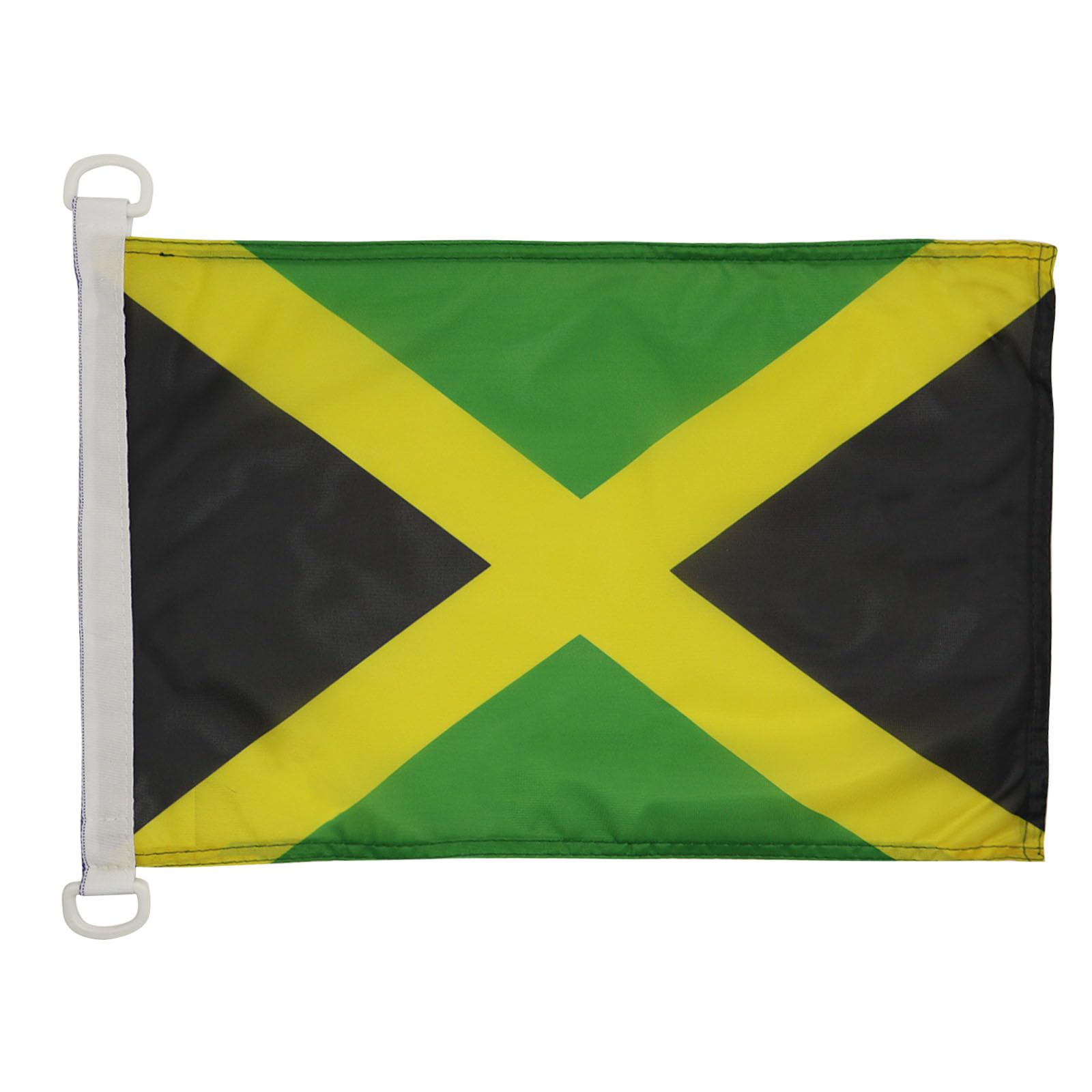 AZ FLAG - Jamaica Nautical Flag - 18'' x 12'' - For Outdoor and Boat - Jamaican Banner Knitted Polyester with Two Plastic Rings - Vivid Colors - 12x18 in - 45x30 Cm — image 1