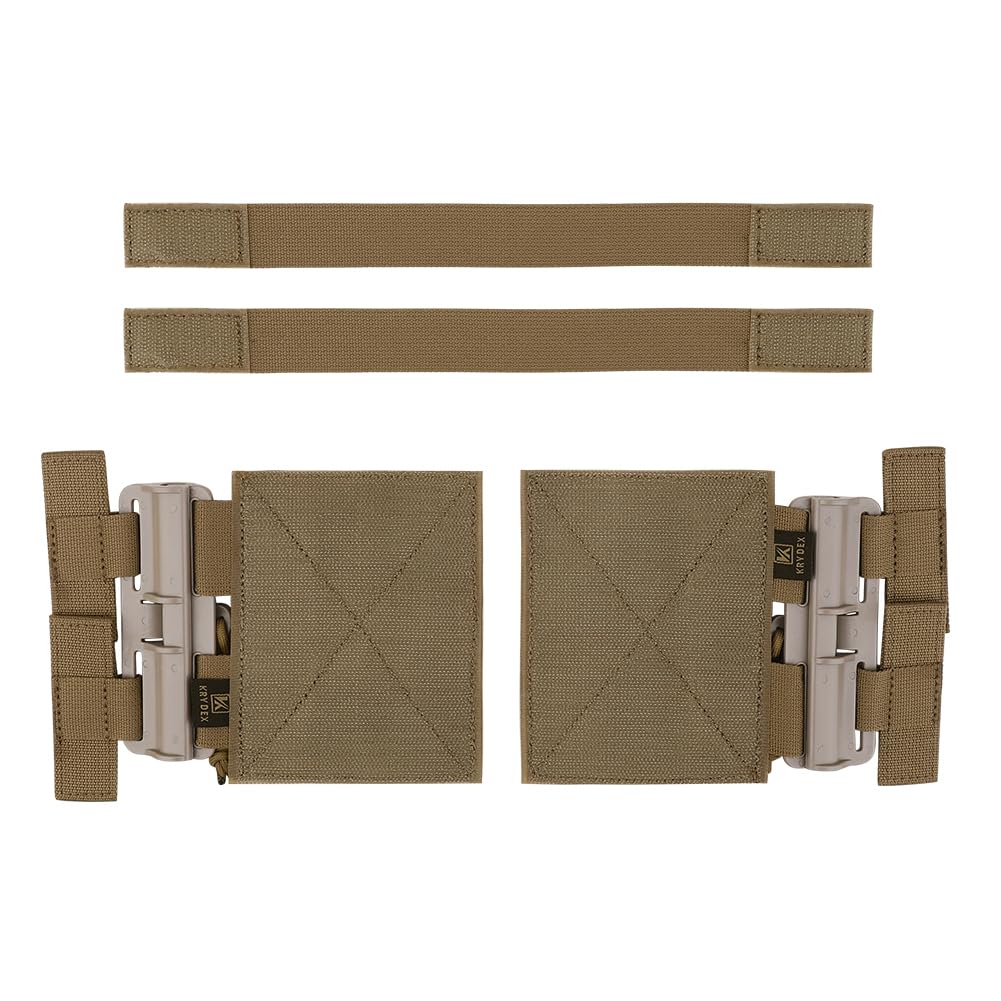 KRYDEX GEAR Tactical Vest Molle Quick Release Set, Quick Disconnect Cummerbund Adapters for JPC CPC NCP XPC 420 Vest (Coyote Brown)
