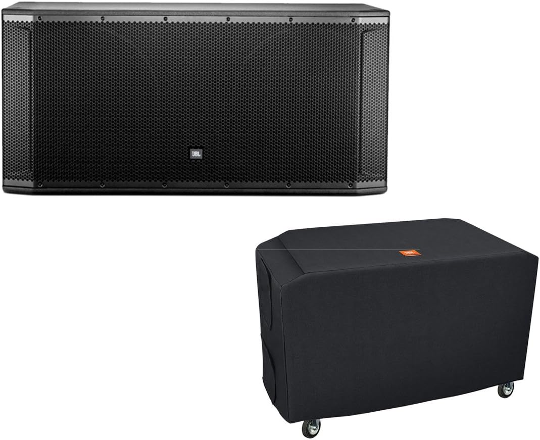 JBL SRX828SP + Deluxe Cover with Casters