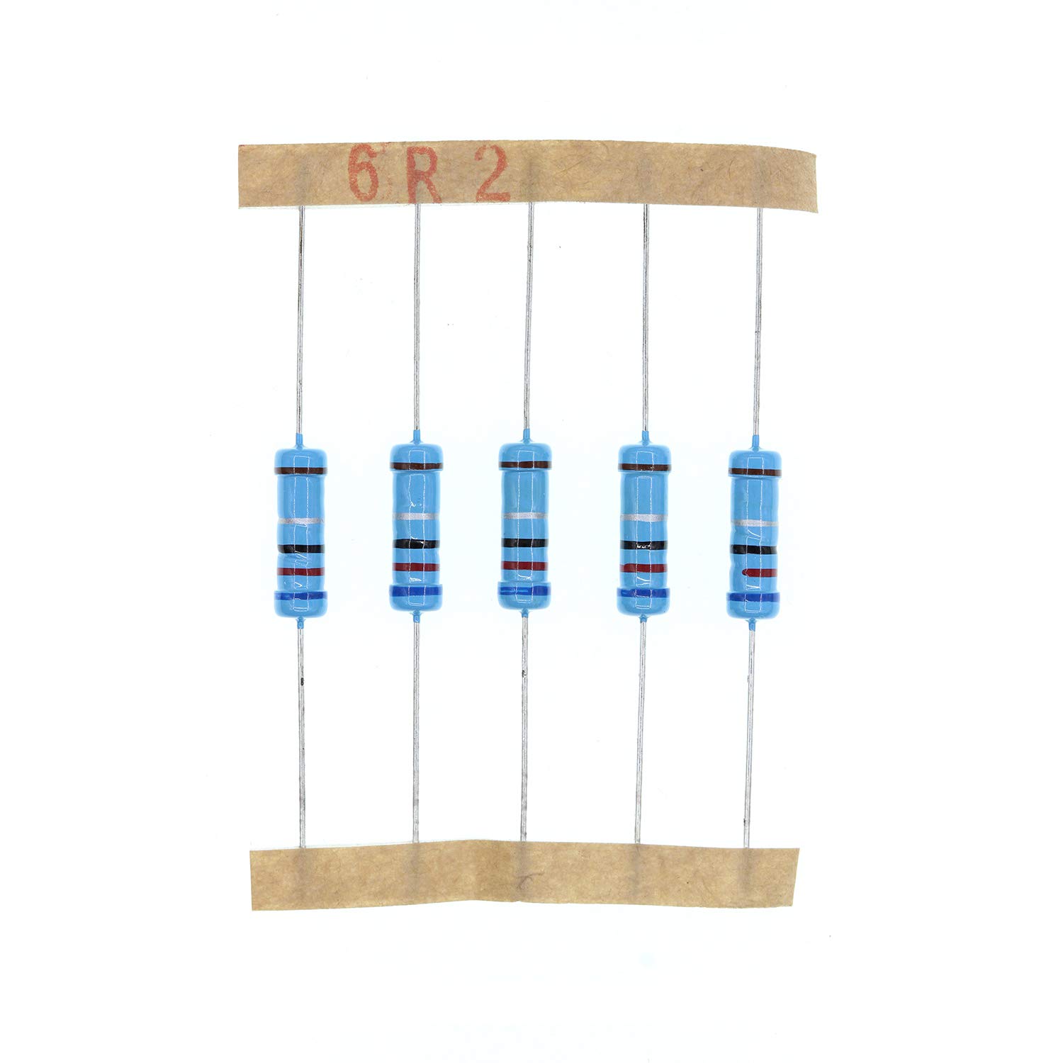 HUABAN 50PCS 2 Watts 2W 6R2 6.2 Ohm 1% Metal Film Resistor