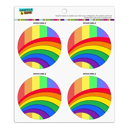 Juego de imanes de vinilo para nevera con diseño de arco iris ...