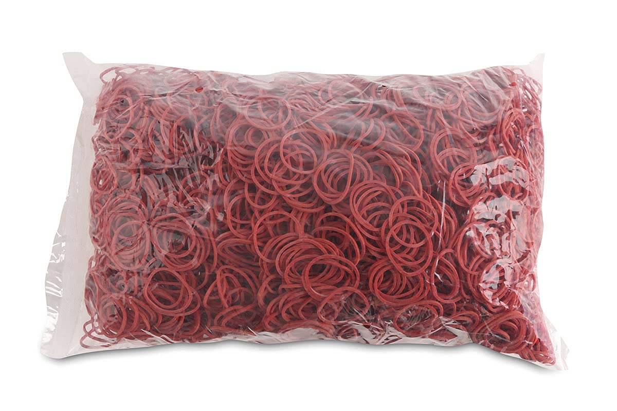 Rubber Bands OFFICE PRODUCTS Diameter 25mm 1,5x1,5mm 1000g Red/Small Office Accessories/Type-Standard/Material-Rubber/Weight (g)-1000 / Colour-Red/Size-1,5x1,5mm