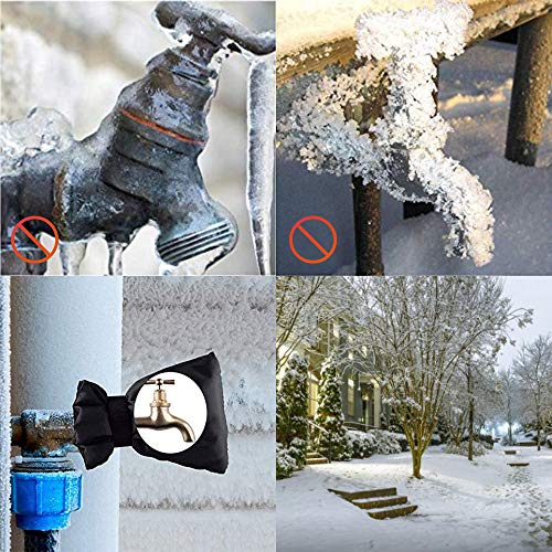 GLANDU Outdoor Faucet Cover for Winter, Garden Faucet Socks Outside Spigot Cover for Freeze Protection (3 Pack)