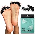 SIDEKICK Toe Spreaders - Toe Spacers and Separators - Silicone Correct Toe Alignment for Men & Women - Bunion & Hammer Toe straightener - Plantar Fasciitis Relief