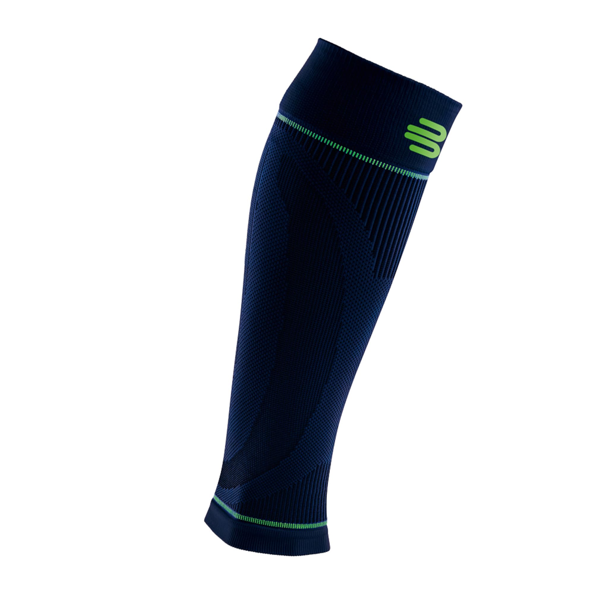 BAUERFEIND, 1 Pair of Unisex Right/Left Lower Leg Compression Sleeves, For sports and exercise, Strengthens musculature, Size: S long, Navy, 29352021500031