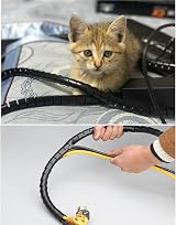 Hggzeg 5M Spiral Wrap Cable Tube 10mm Black - Flexible Cord Protector Wire view 4