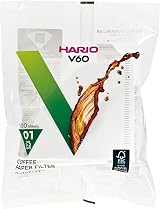 Hario V60 Paper Filters Size 01 White 100 Pack for Dripper