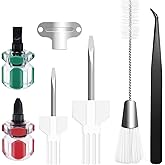 Zarique 7 Pcs Sewing Machine Cleaning Kit Include Tweezers Double Ended Fluff Brush and Different Size Screwdrivers,Sewing Ma