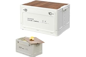 Folding Storage Box Camping, Outdoor Storage Box Camping Bins, Garden Tools Containers Accessories, Bins for Garage Organizat