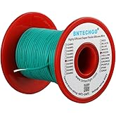 BNTECHGO 22 Gauge Silicone Wire Spool 100 ft Green Flexible 22 AWG Stranded Tinned Copper Wire