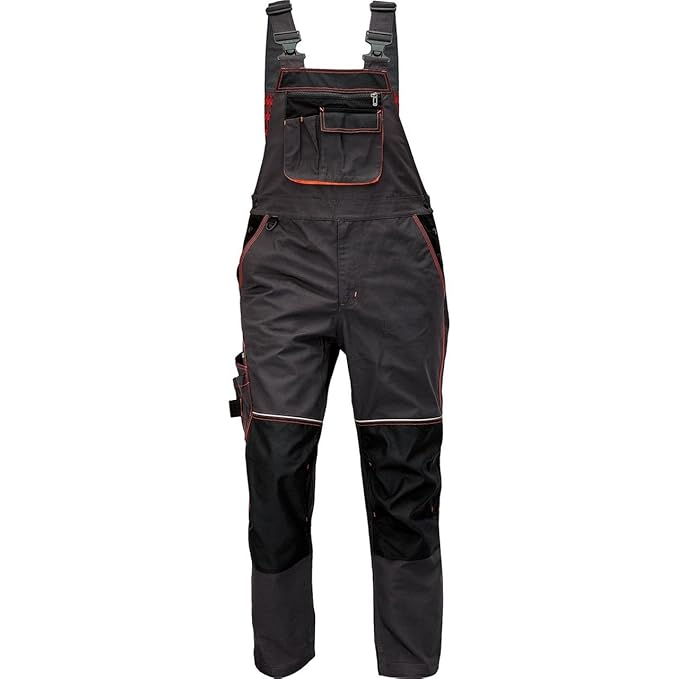 CERVA Knoxfield Herren Arbeitshose Lang Latzhose, Modisch mit Reflektierenden Nähten, Angenehm & Robust Grösse 46-64