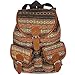 Oaxaca Tribal Design Bohemian Backpack, Cool Vintage Woven Canvas Casual Daypack