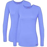 Sivvan Scrubs for Women - Long Sleeve Comfort Underscrub Tee 2-Pack