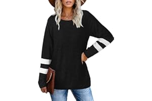 Famulily Women's Long Sleeve Baseball Shirt Crewneck Sweatshirt Fall Fashion Pullover Casual Tunic Tops