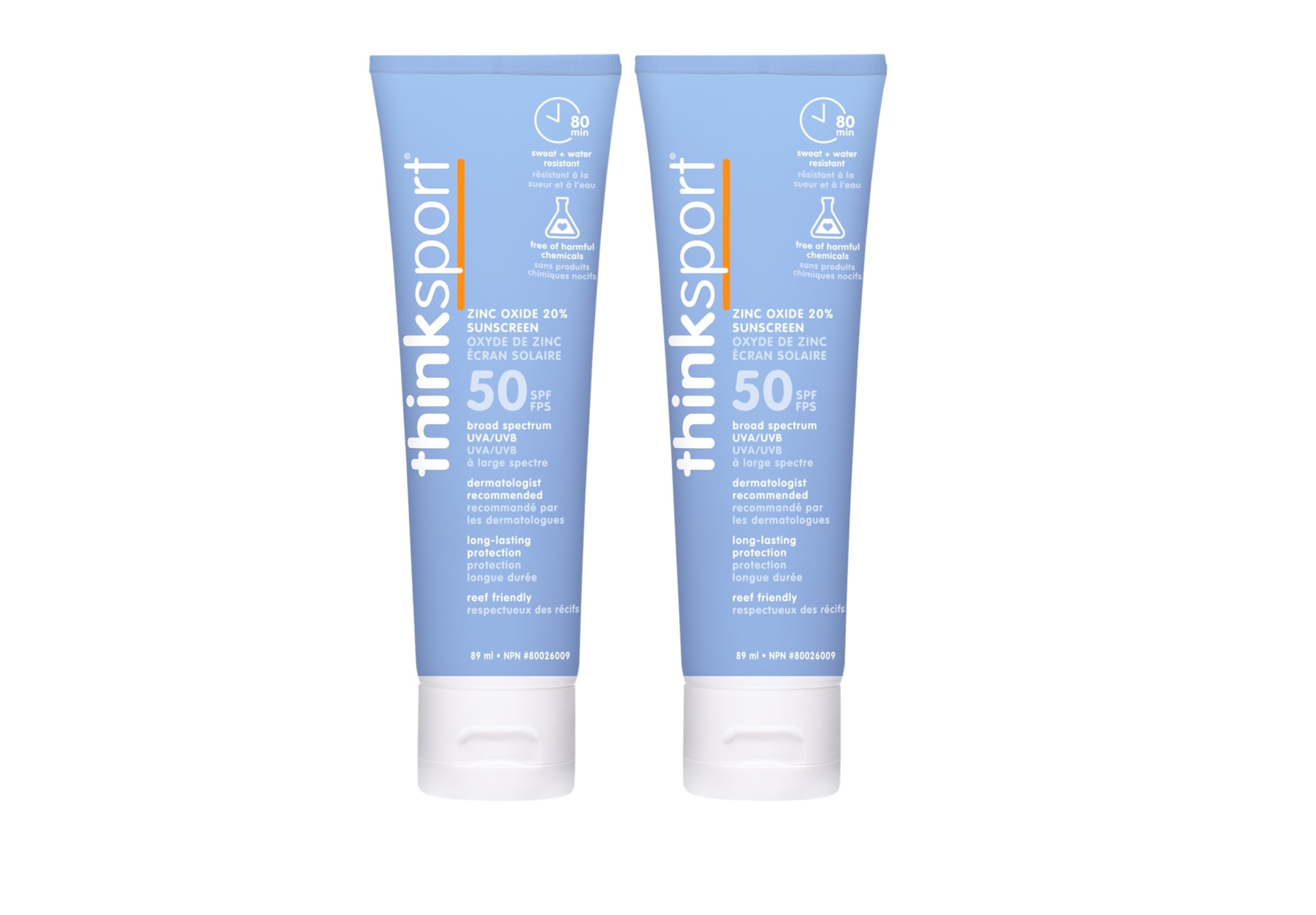 Thinksport Safe Sunscreen SPF 50+ (3 ounce) (2 pack)
