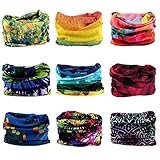 Headwear, Godspeed Headwrap 9-Pack Headband & Bandanna 16-in-1 Multifunctional Telescopic Seamless Scarf Facemask For Outdoor Leisure Activities