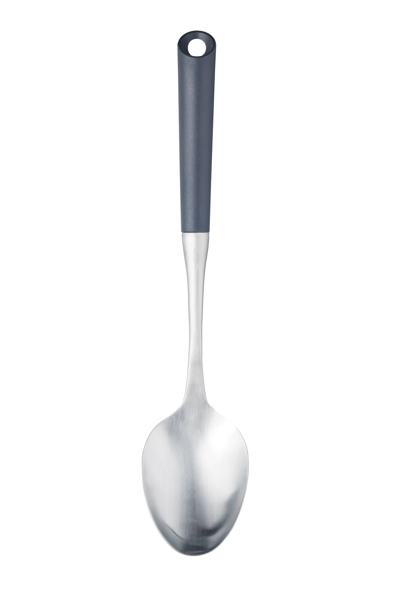 KitchenCraft MasterClass Stainless Steel Cooking Spoon, Silver/Grey