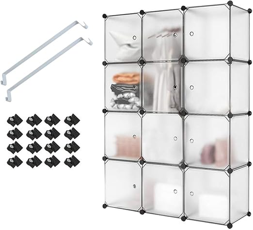 Meerveil Armario Modular con 12 Cubos, Armario portátil, Armario de
