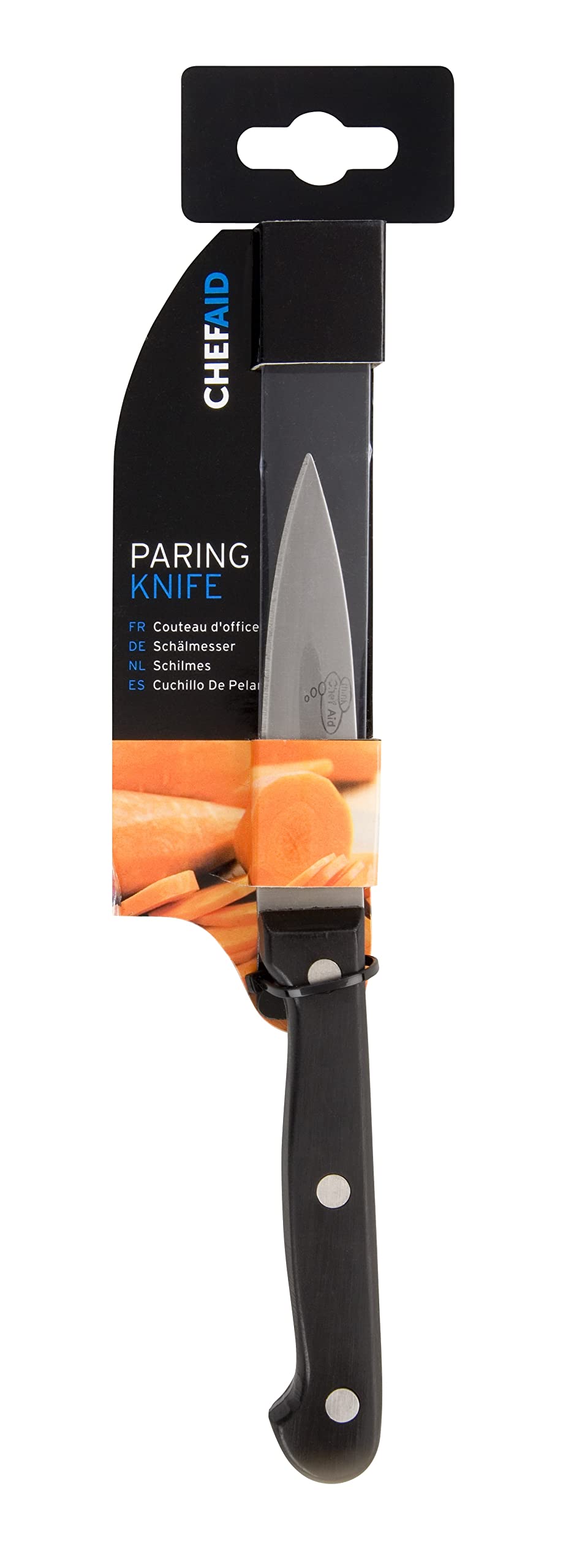 Chef Aid Paring Knife, Made with Food Grade Stainless Steel This Knife is Perfect for preparing Fruit and Vegetables and Comes with a Well Shaped Grip Handle — image 1