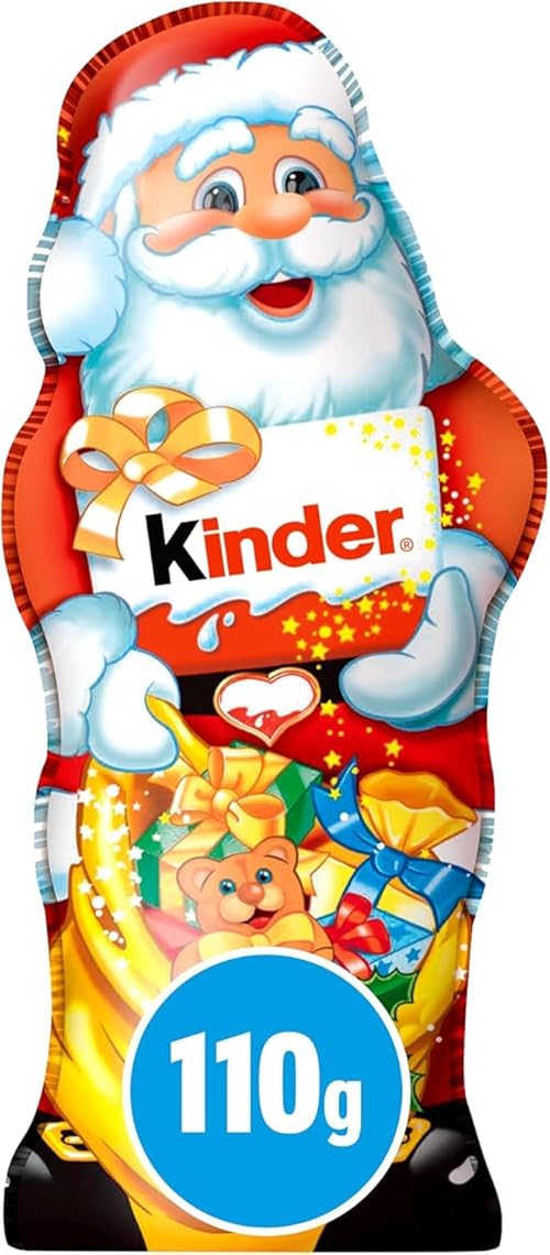 Kinder Milk Chocolate Christmas Santa Chocolate Gift, 110g