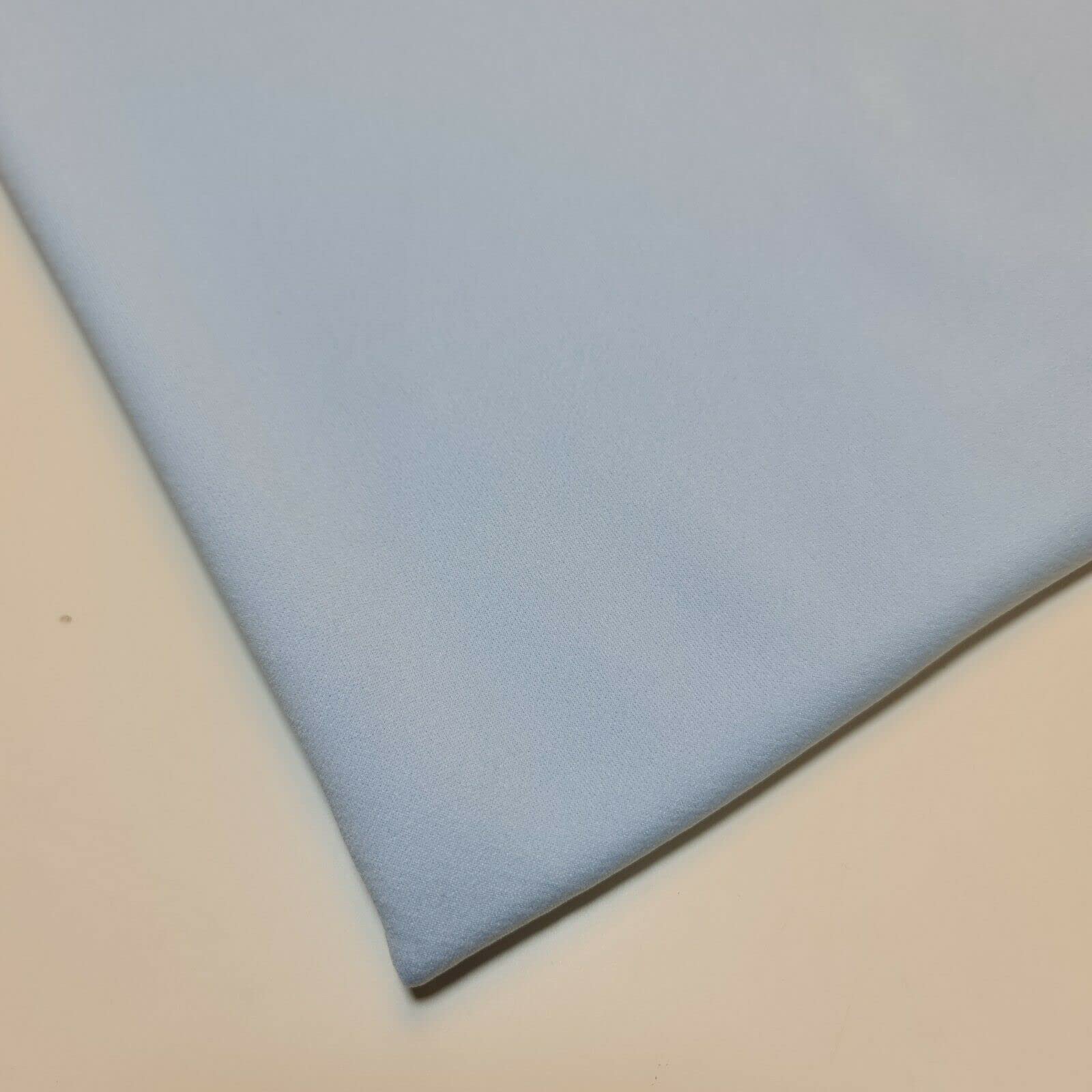 Plain & Printed Scuba Crepe Jersey Stretch Spandex Fabric – Dressmaking Material for Casual & Formal Wear | 58" (150cm) Wide | Sold Per Meter (Pre-Cut Lengths) (Pale Blue)