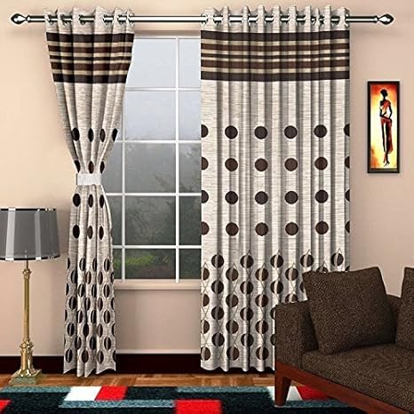 Buy Sb India Eyelet Fancy Jacquard 1 Piece Long Door Ringtop