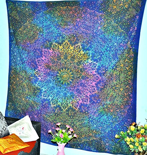 Jaipurhandloom queen mandala tapestries, mandala wall h…
