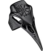 FaithHeart Punk Animals Rings for Men, Gothic Viking Raven/Octopus Stainless Steel Ring Cool Statement Rings with Gift Box