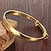 Girl Era 18K Lucky Totem Inside Polished Gold Bangle Bracelet Bling Charm Bracelets