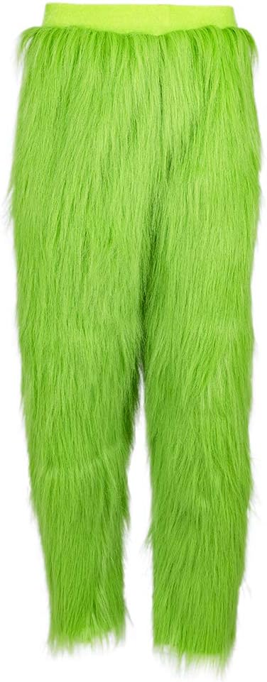 Green Furry Pants Adult & Kids Sleep Pants Pajama Bottoms Halloween Cosplay Costume Accessory