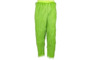 LILLIWEEN Adult Green Monster Furry Costume Jumpsuits Halloween Cosplay Costume Christmas Santa Suit Xmas Gifts Unisex