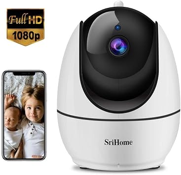 Srihome Wlan Kamera 1080p Fur Zuhause Hund Katze Baby Wifi