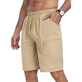 DOWMQ Mens Cargo Hiking Shorts Lightweight Elastic Golf Shorts for Casual Work Athletic Travel Outdoor with 5 Pockets