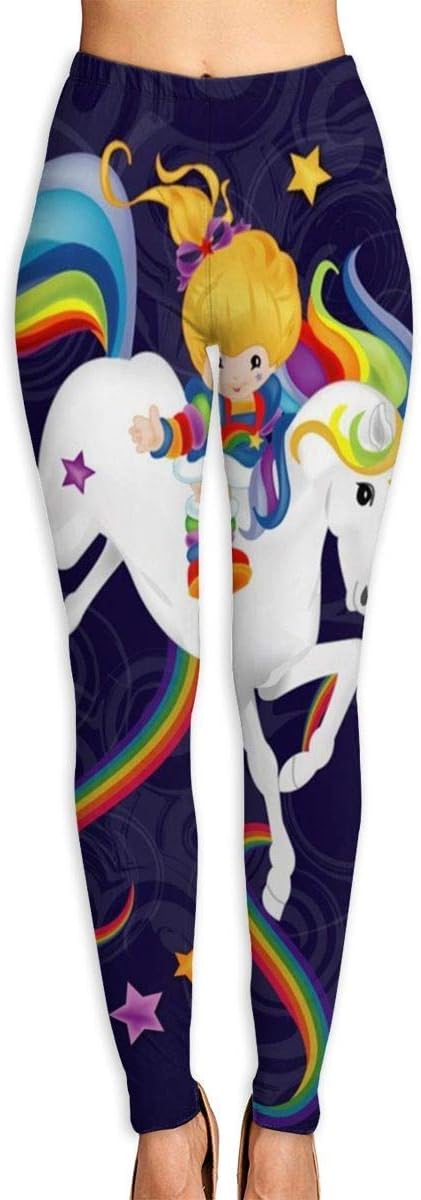 Rainbow Brite and Starlite Memories Women Power Flex Yoga Pants Workout Running Leggings