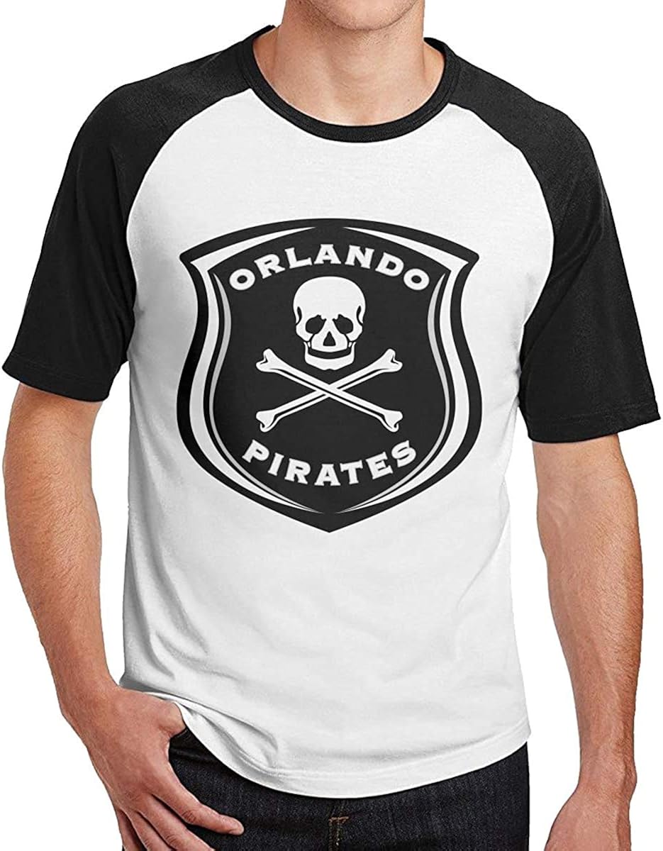 Orlando Pirates Men Short Sleeve Raglan Baseball TShirt Casual Basic