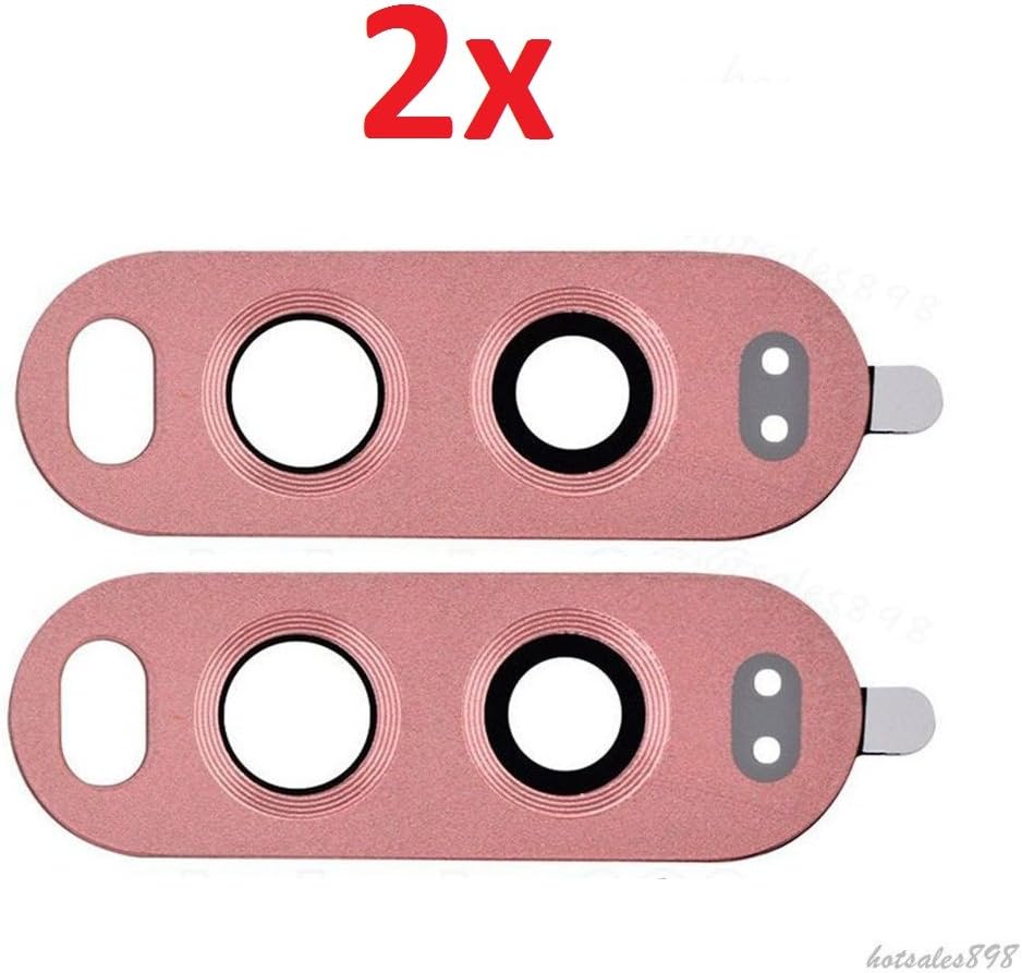 BY Walking Slow_2 Piece Pack Real Back Cover Camera Lens Glass + Adhesive For LG V20 H910 H918 US996 VS995 LS997 H915 H990 (Pink)