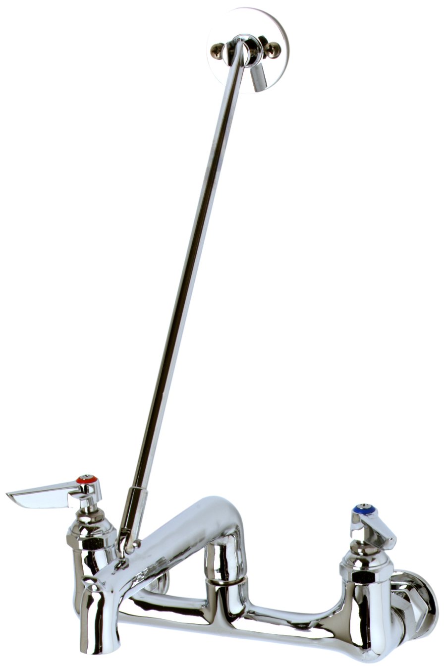 T&S Brass B0660POL Service Sink Faucet, Wall Mount, 8Inch Centers