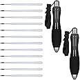 2pcs Big Fat Pens with 12 Refills, Smooth Writing Big Fat Pens Thick Pens Writing Aids Weighted and Hands Wide Grip Pens For Hand Tremors (Black)